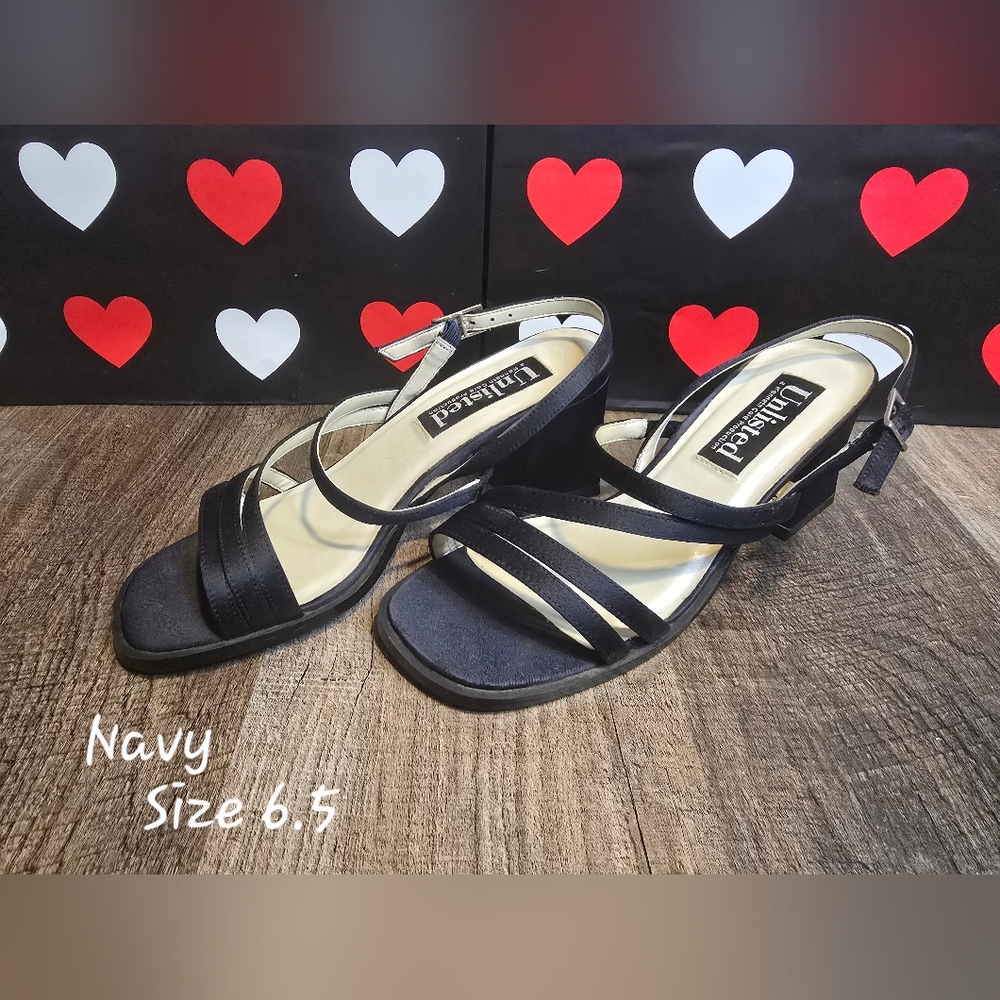 Unlisted Navy Blue Strappy Heels